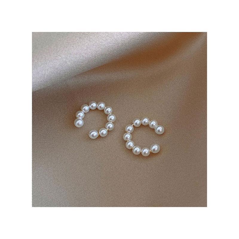 Korean Pearl Ear Cuff Clip Earrings Non-Piercing Bone C-shaped Without Puncture Minimalist Earrings For Women Fashion Jewelry