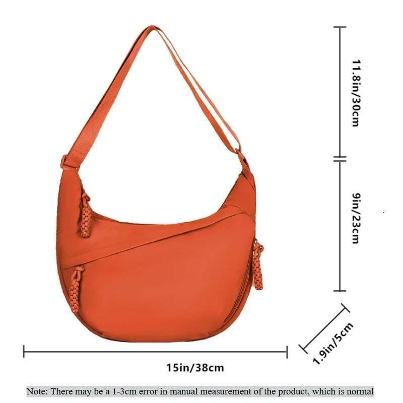 hot Trendy Women's Soft Cloth Solid Color Student Casual Style Big Handbags Crossbody Bags for Women Shoulder Hobos Bag