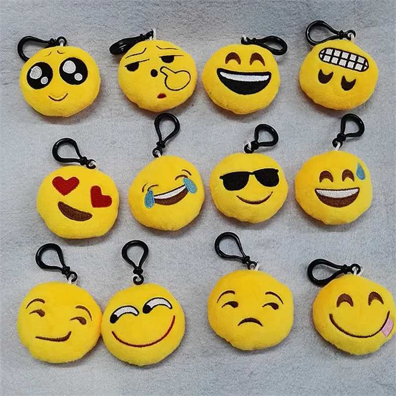 10 Cute Cartoon Keychains Fury Balls Plush Keychains Womens Handbags Car Keyholders Pendants Toys Childrens Gifts W250411