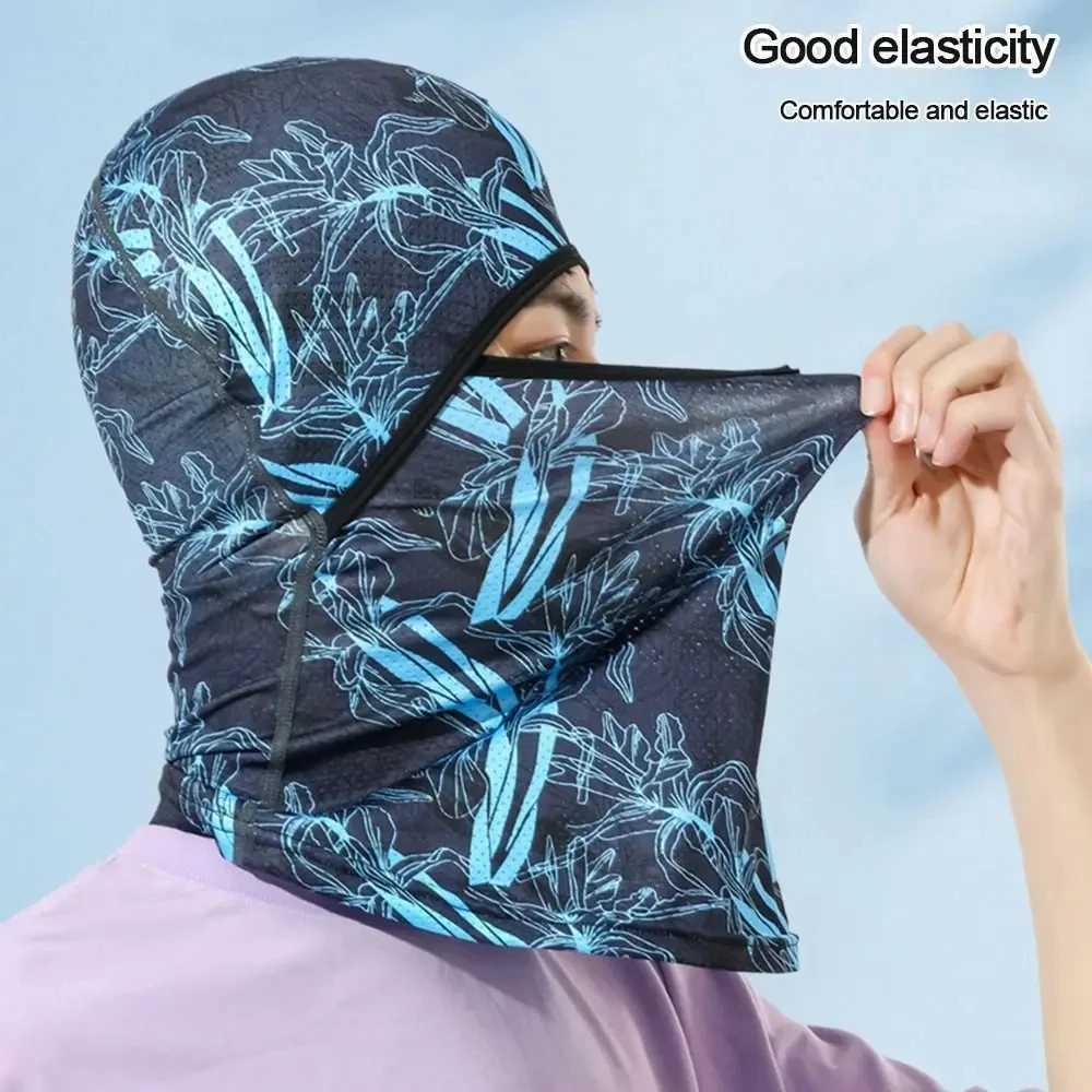 Summer Cool Balaclava Ice Silk Cycling Full Face Cap Sun Anti-UV Protection Sports Face Cover Headwear Bike Motorcycle Mens Hat S251110{category}