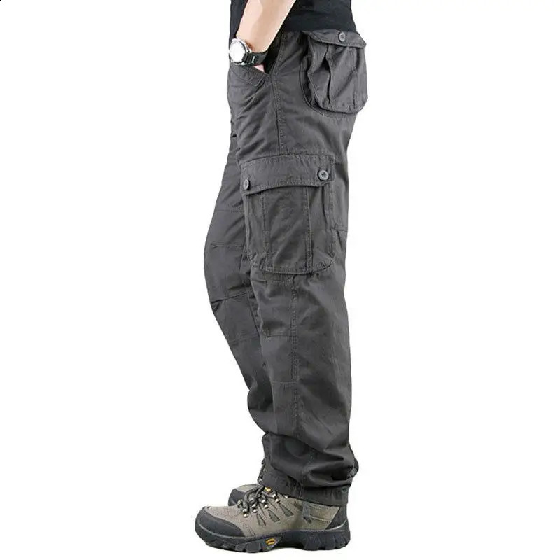 Tactical cargo pants mens cotton jackets outdoor work clothes large-sized Hombre clothing camouflage hiking pants 250409