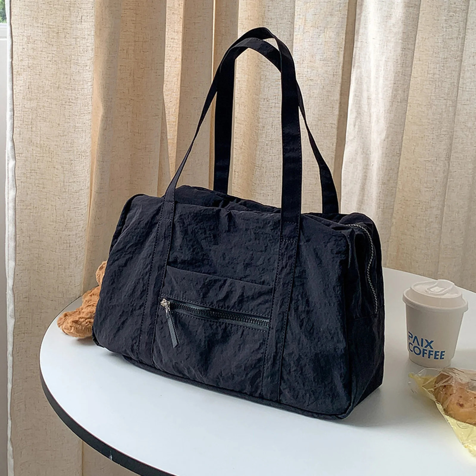 Simple Carry On Travel Tote Bag Large Capacity Weekender Overnight Duffle Bags Trendy Sports Fitness Bags for Women Girls 251110