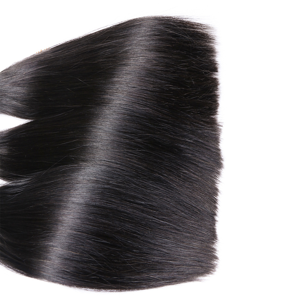 100% Human Hair High Quality Straight Super Double Drawn Raw Virgin Hair 1 bundle Thick To End