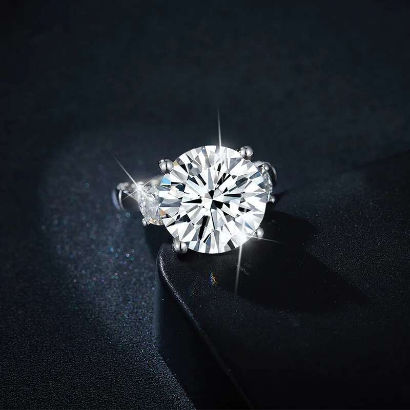 5CT Full Moissanite Diamond Luxury Ring Wedding Rings 925 Sterling Silver 18k White Gold Top Quality Ring for Women New
