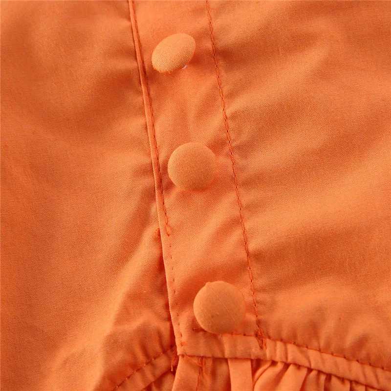1-5 Year Old Preschool Girls Orange Clothing Set Shoulder Cut Top Ruffle Girls Summer 2-piece SetXJ250410