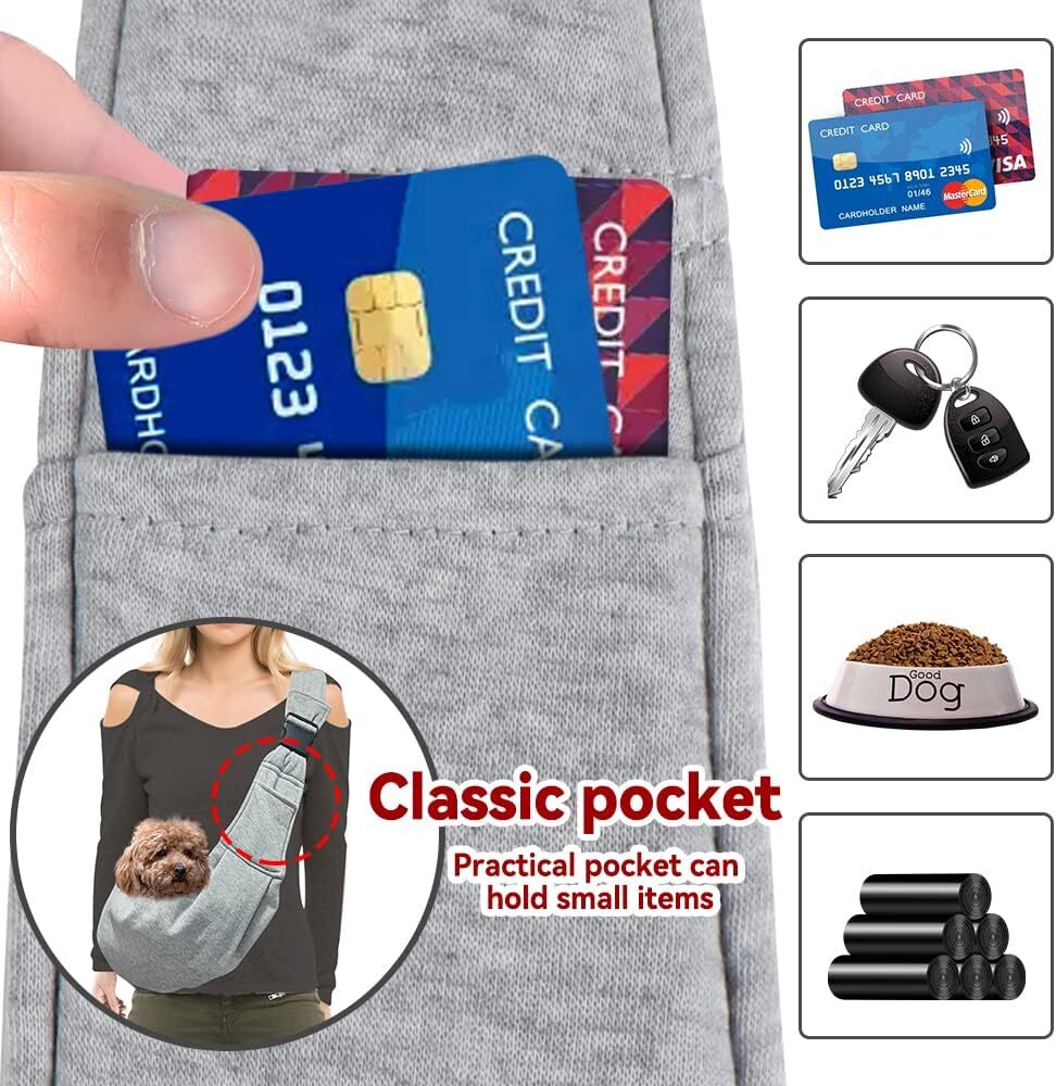 dog strap strap adjustable strap dog strap suitable for small dogs pet cats dog strap wallet with front zipper pocket safety belt machine washable sta