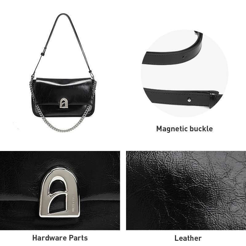 LA FESTIN 2024 For Women's Trend Leather Chain Ladies Shoulder Crossbody Large Capacity Messenger Bag