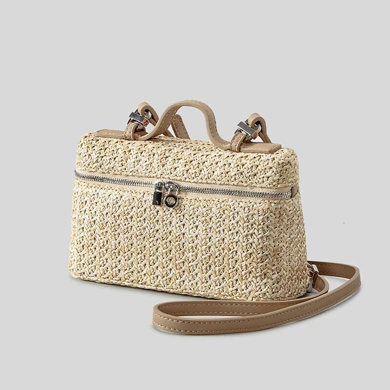 Fashion Box Pp Straw Women Handbags Weave Small Shoulder Bags Casual Summer Beach Crossbody Bag Mini Bali Travel Purses 2025