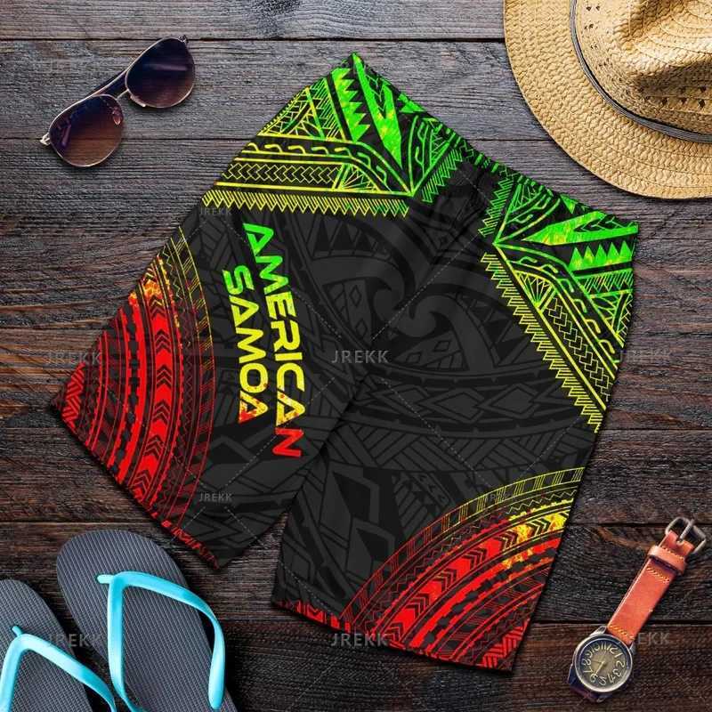 New retro 3D printed Samoa emblem beach shorts fashionable streetwear board shorts unisex cool swimming shorts mens swimming trunkW250410