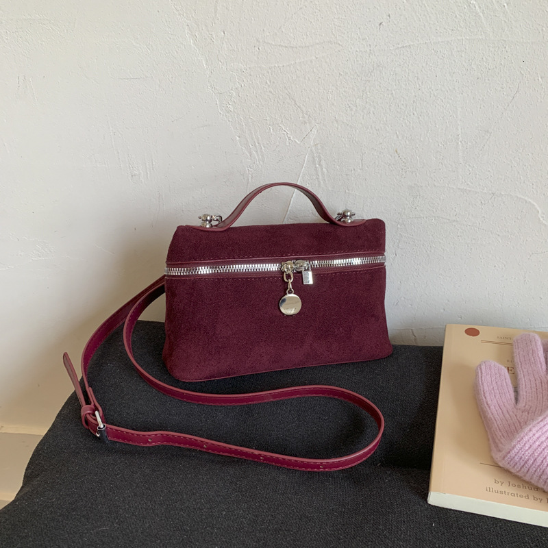 Luxury Brand Designer Bag Light Luxury Small Square Bag High-Quality Suede Box Bag Ins Versatile Commuting Patchwork Single Shoulder Crossbody Bag