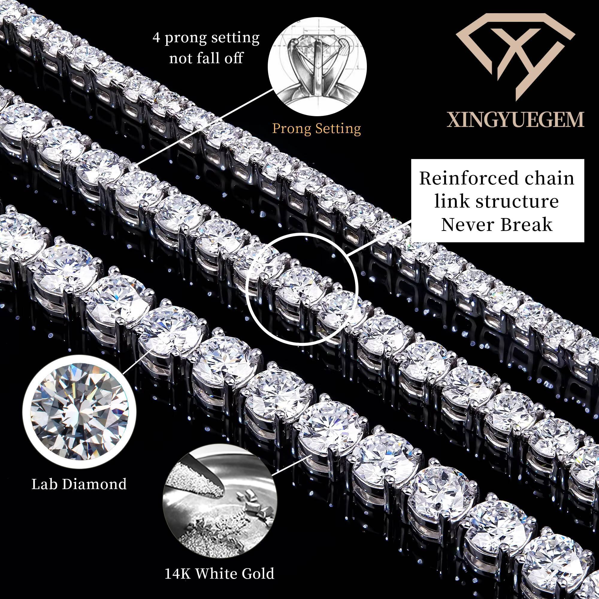 Cultivate Diamond Tennis Bracelet DEF Colour Comes with Certificate for Verification Can Undergo Professional Inspection