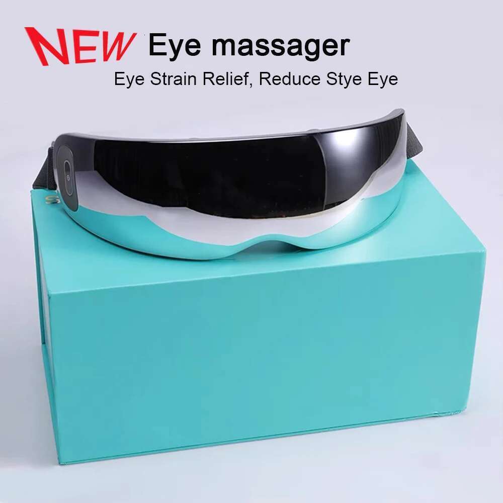 New Device Heating Vibration Instrument Acupressure Eye Massager With 12 Massage Heads Super Relax