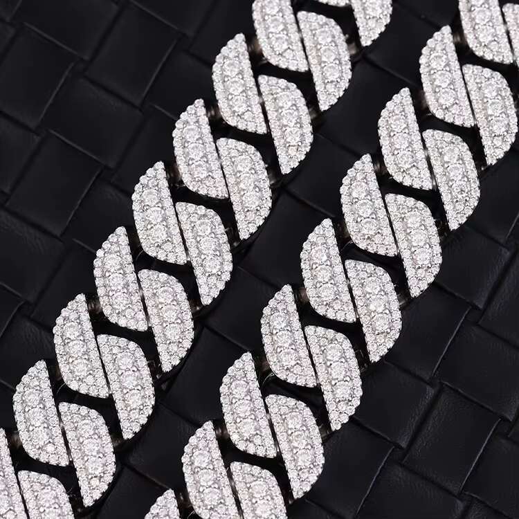 Fine Jewelry 16mm Gold Plated 925 Solid Silver Cuban Chain Hip Hop Necklace VVS Moissanite Diamond Iced Out Cuban Link Chain