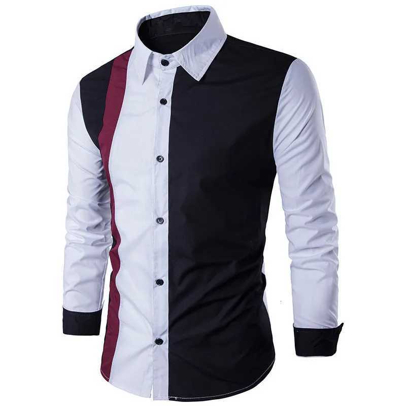 2025 new mens simple fashion long sleeve button down shirt casual lapel 3d design spring/autumn streetwear outdoor tops K251110