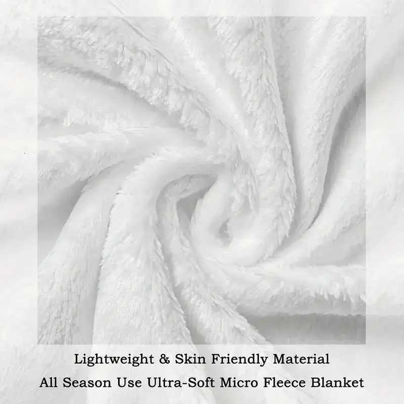 1pc Dalmatian Dog Print Flannel Blanket - Plush All-Season Soft Bedspread Black White Spotted Puppy Bed Cover with Red C251111