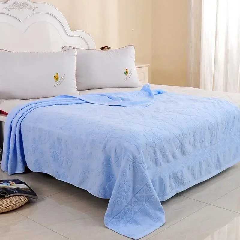 Jacquard Cotton Towel Thread Blanket for Adults Kids Soft Breathable Bedspread Bedclothes Summer Throw Blankets on Sofa/Bed C251111