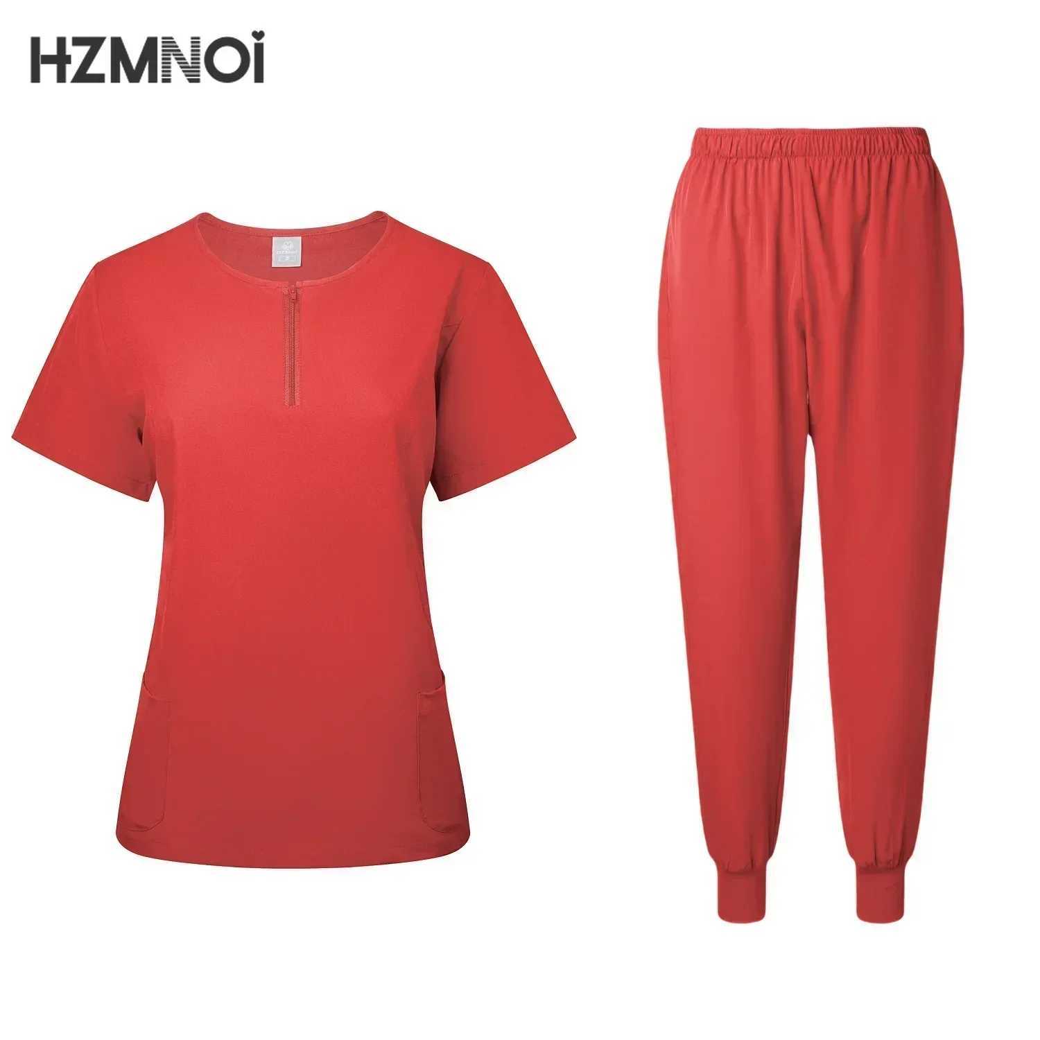Summer Short-slved Hand Washing Suit Isolation Gown Surgical Gown Brush Hand Washing Suit Zipper Doctor Nurse Uniform X250410