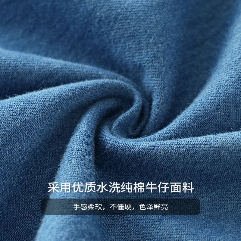 DUKEEN denim mens shirt 2025 spring pure cotton retro washed casual basic long sleeved top 250411e