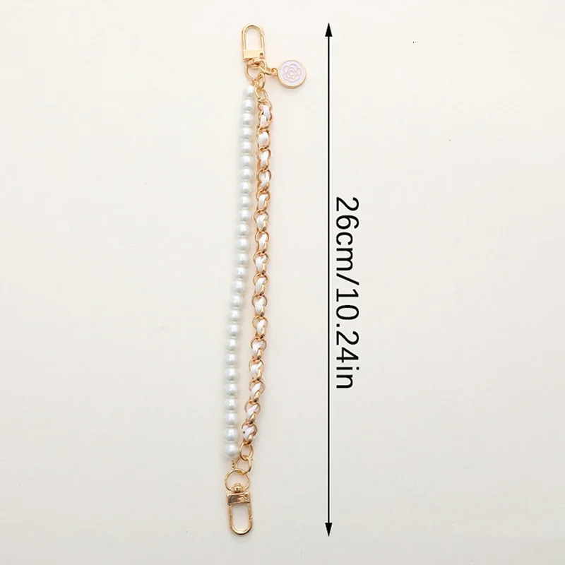 Vintage Pearl Bag Strap For Handbag Double Layer Chain Pearl Phone Lanyard Exquisite Purse Replacement Handles Bag Accessory 251110