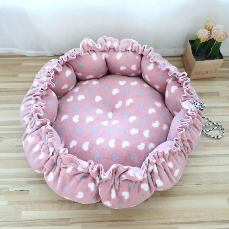 Creative Soft Warm Nest DualUse Pet Cushion For Cats Puppies Adjustable Bed Supplies Drawstring 251110