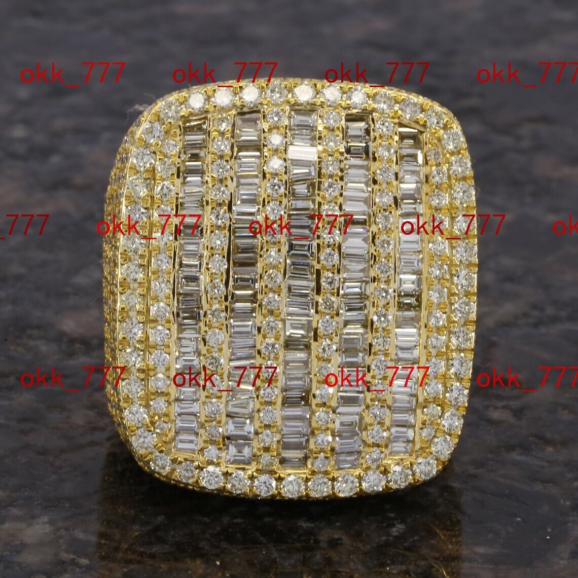 925 Sterling Silver Hip Hop Moissanite Ring