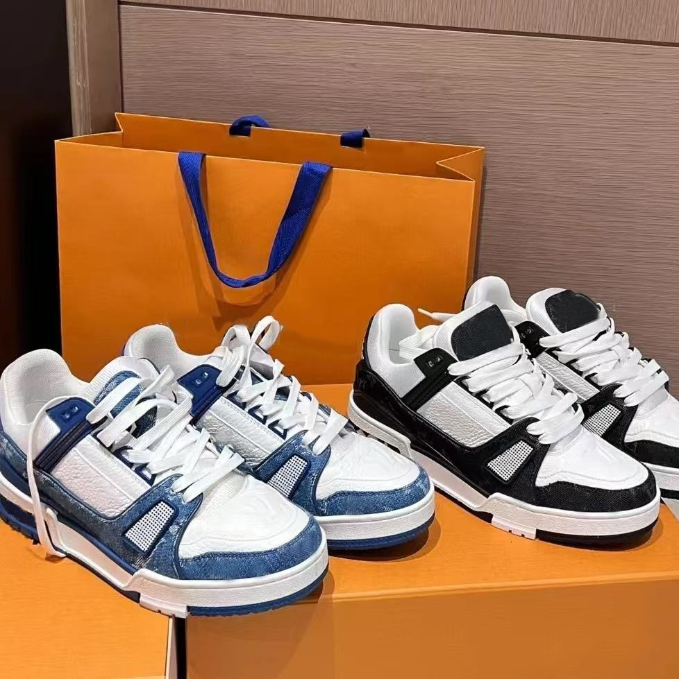 Skate shoes designer sneakers luxury mens trainers sneaker casual runner shoes outdoor leather flower skates tennis shoes womens fashion men shoes 35-45