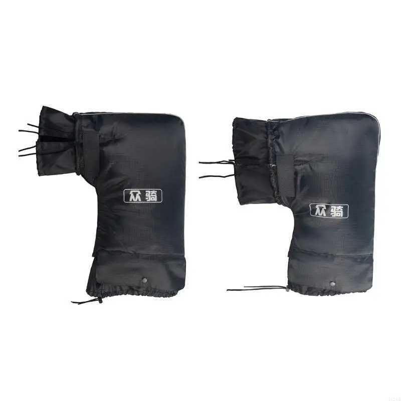 U2JA Motorcycle Handlebar Gloves Muff for Cold Weather Riding Mittens Windproof E-Bike Handguards Hand Protectors Covers 2pcs S25118