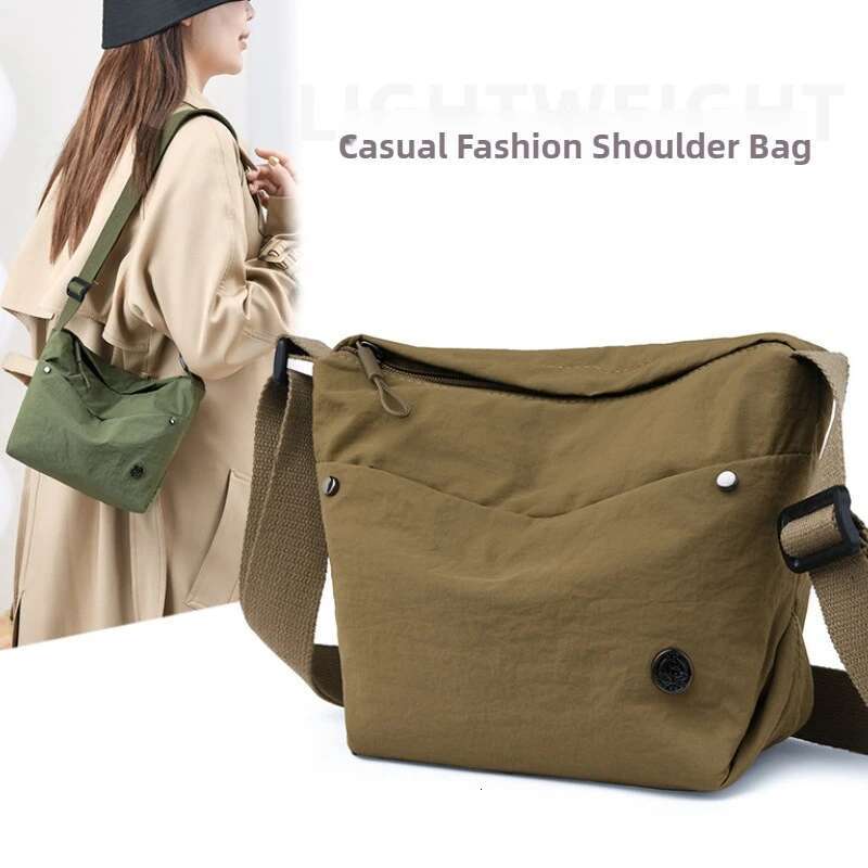 Ultra-Light Nylon Crossbody For Women Adjustable Wide Strap Lightweight Women's Zipper Closure Stylish Messenger Bag