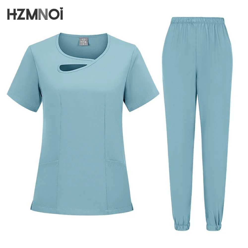 Unisex Medical Uniforms Men Women Nursing Clothes Beauty Come Nurse Scrubs Sets Doctor Dentist Workwear Clinical Tops Pants X250410