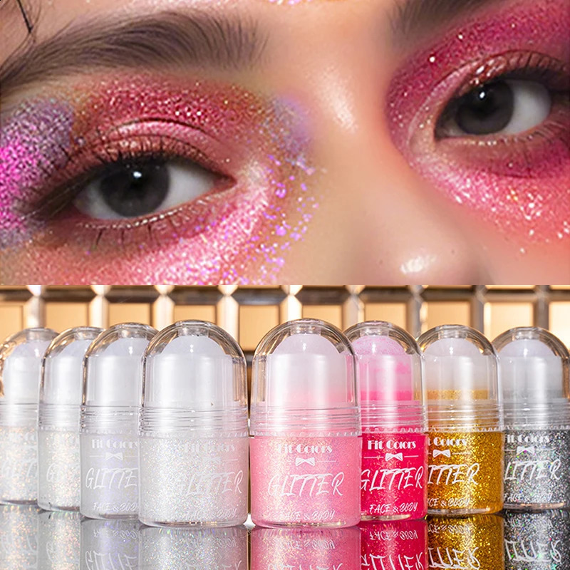 8-Color Ball Glitter Gel Stage Makeup Glitter Gel Body Paint Glitter Eye Shadow 250410