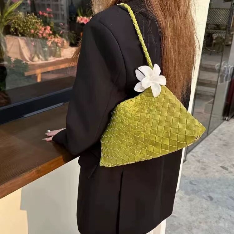 Guguo Free Shipping New Designer Bag Korean Handwoven Underarm Bag For Women High-end Versatile Retro Handheld Shoulder Mother-daughter Bag