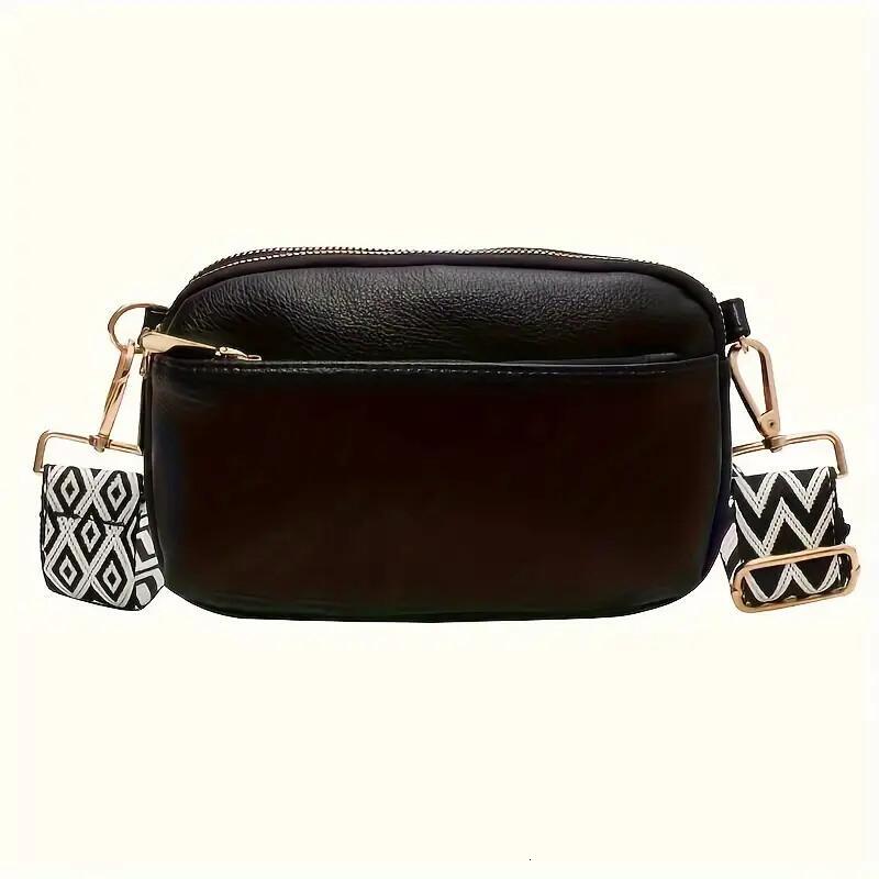 FL- Fashion Puzzle Triple Zip Small Crossbody Bag Lady Bag Woman Oblique Straddle Bag,Shoulder Bag
