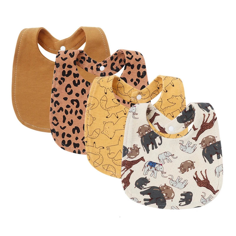 4Pcs Baby Bibs Burp Clothes Cotton born Bibs for Girls Boys Baby Stuff Infant Accessories Toddler Saliva Towels Baby Care 251107