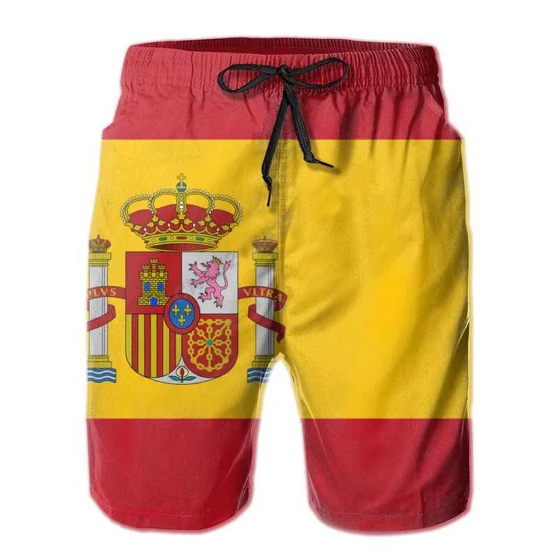 British flag graphic beach shorts mens 3D printed Spanish badge board shorts summer swimming shorts cool childrens shortsW250410