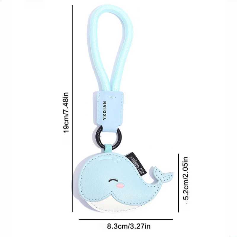Leather ocean whale keychain couple packaging decoration student backpack pendant cartoon animal car keychain pendant W250411