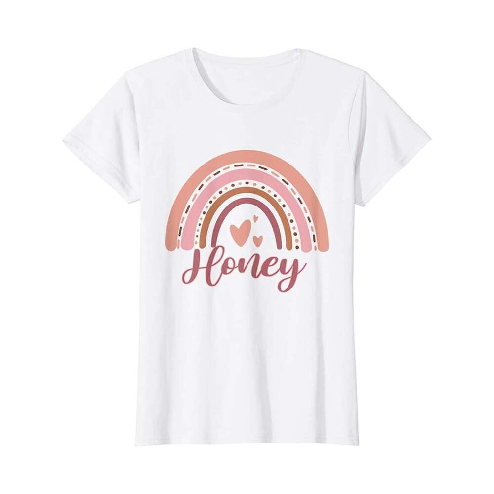 Designer T shirt Mens Cute Honey Rainbow For Men Grandma Christmas Mothers day - 220g T shits