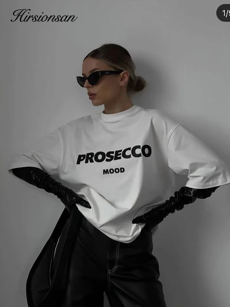 Hirsionsan NO COMMENT Letter Graphic Printed T Shirt Women Summer Oversize Female Clothing Elegant O Neck Cotton Lady Tops Y2k 250410