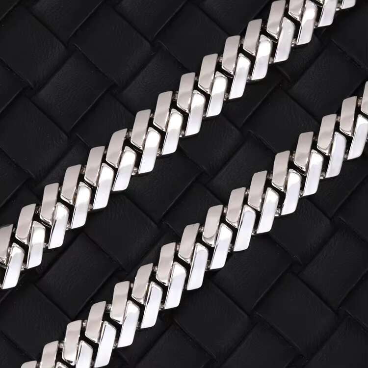 925 Solid Silver 18K Gold Plated 10mm 12mm Wide Cuban Link Bracelet Cuban Chain for Hip Hop Jewelry
