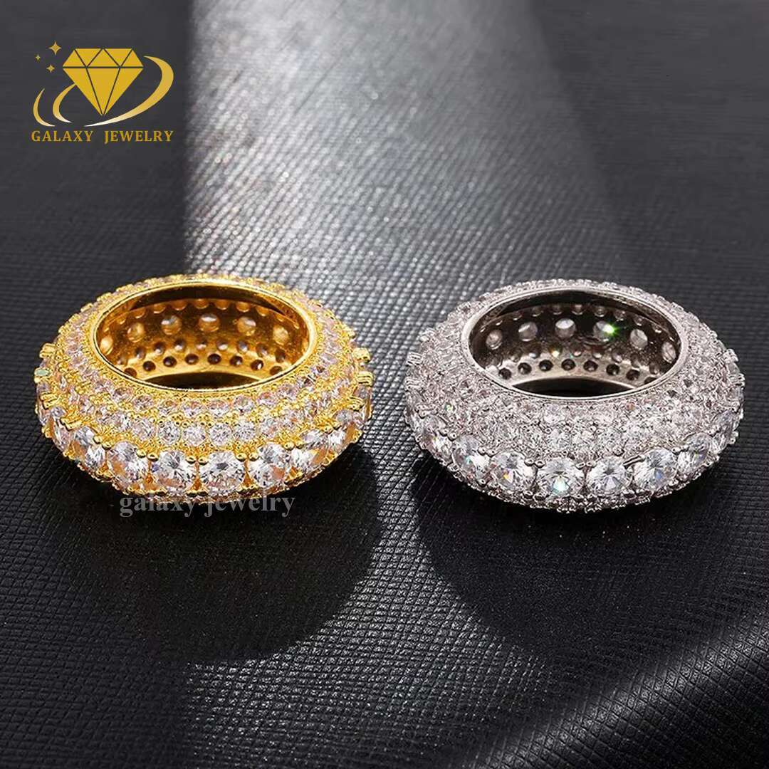 Vvs Moissanite Diamond Mens Ring Full Iced Out 925 Silver Jewelry Engagement Wedding Couple Set Women Eternity Rings