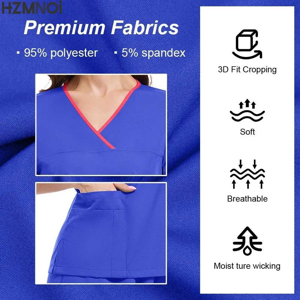 HZMNOI Medical Scrubs Surgical Work Unisex Doctor Nurses Uniforms Bottoms Elastic Joggier Trousers Dentist Pet Shop Beauty Pants X250410