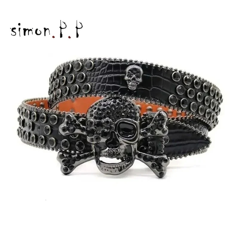 BB simon belt bb Strap Men Women Rhinestones er Belt Western Bling Crystal Diamond Studded Belts 251024CJ