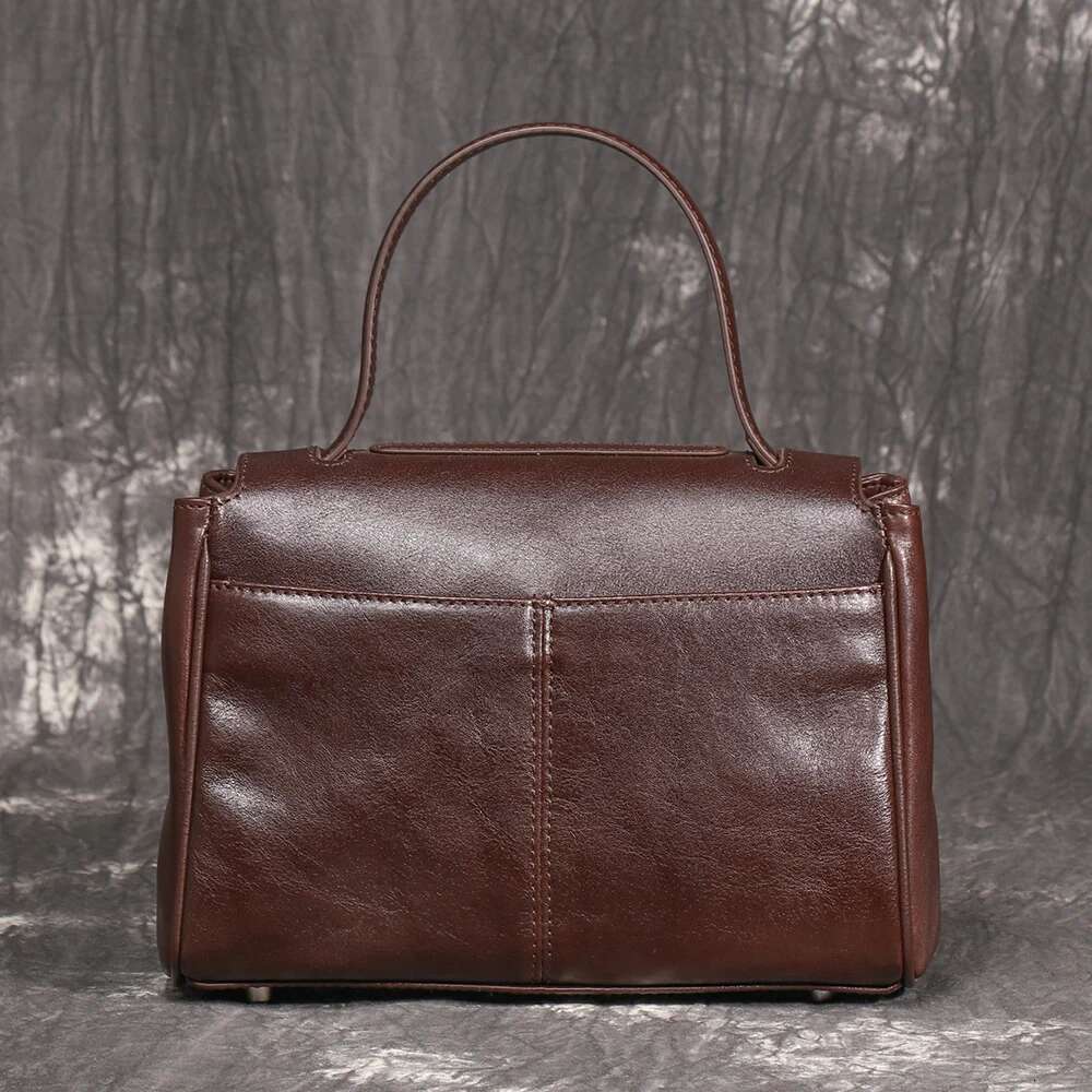 LUOKIR Genuine Leather Women's Messenger Top Layer Cowhide Envelope Fashion Shoulder Vintage Style Crossbody Bag