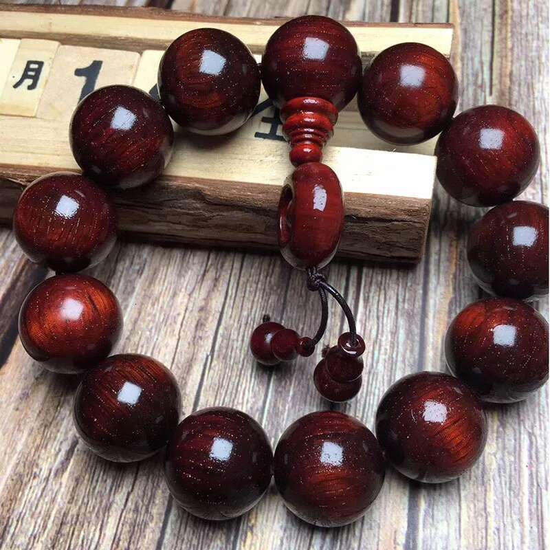 Leaf Rosewood Small Hole Imitation 2.0, 1.8 With Running Ring Bracelet