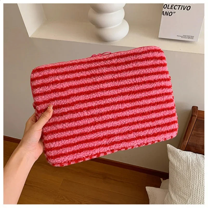 13 14 15.6 Inch Laptop Sleeve Soft Plush Case Tablet Bag Computer Pouch for Air Pro 13.3 Mi Pad 5 6 Ipad Cover 250407