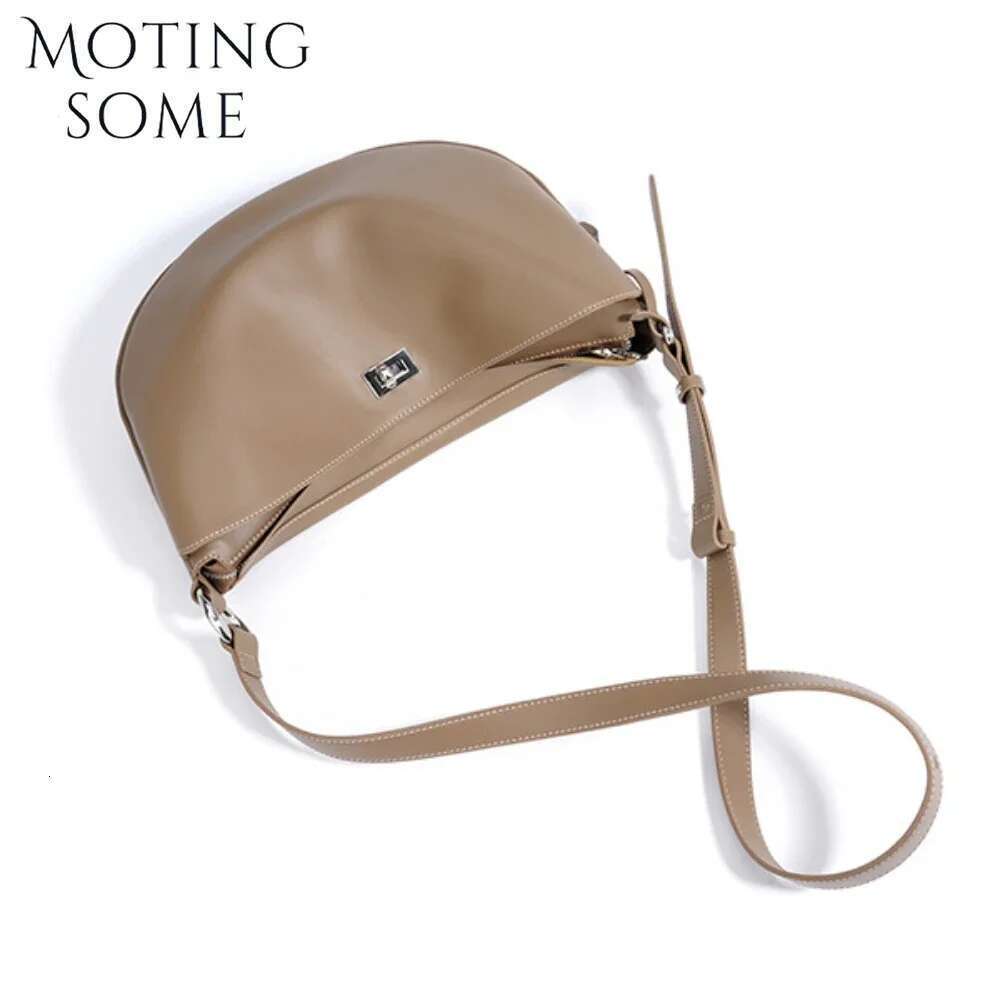 Motingsome 2025 New Designer Uy Hobos Bags Woman High Quality Natural Cow Genuine Leather Handbag Fashion Underarm Purses