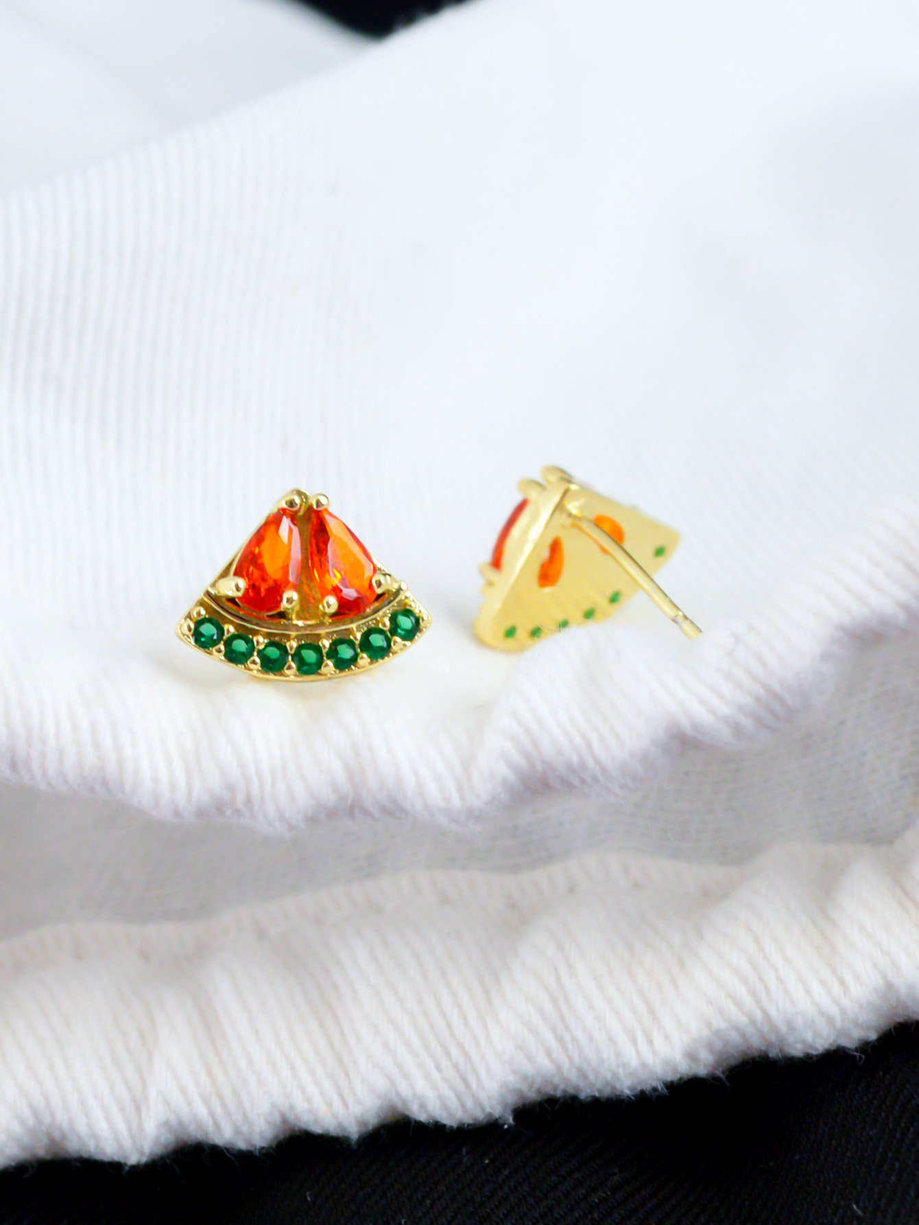 Chic Women's Accessories - Playful & Shimmering Earrings with Genuine Stone Appeal