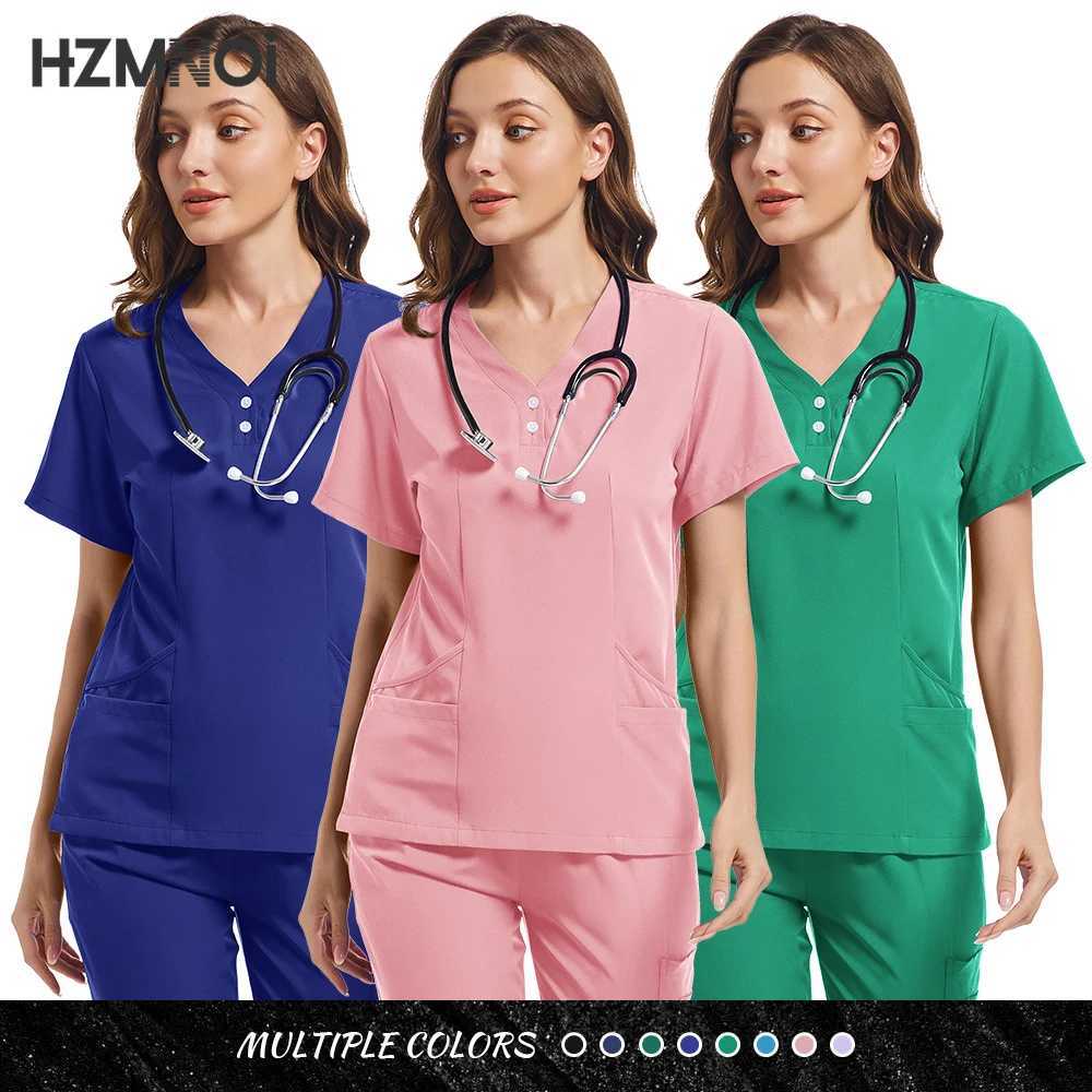 High Quty Medical Uniforms Women Scrubs Sets Nursing Accessories Hospital Beauty Sn Spa Work Clothes Suit Surgical Gowns X250410