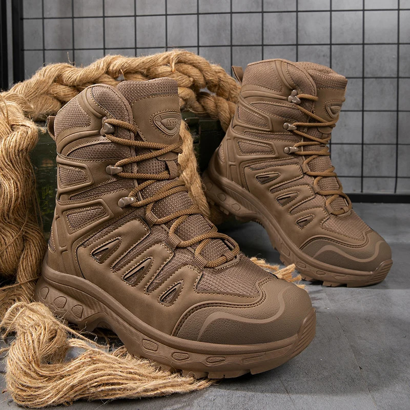 Mens Hiking Boots Non-Slip Lightweight Waterproof Outdoor Hunting Desert Combat Tactical Boots Breathable Work Safty Shoes 251110