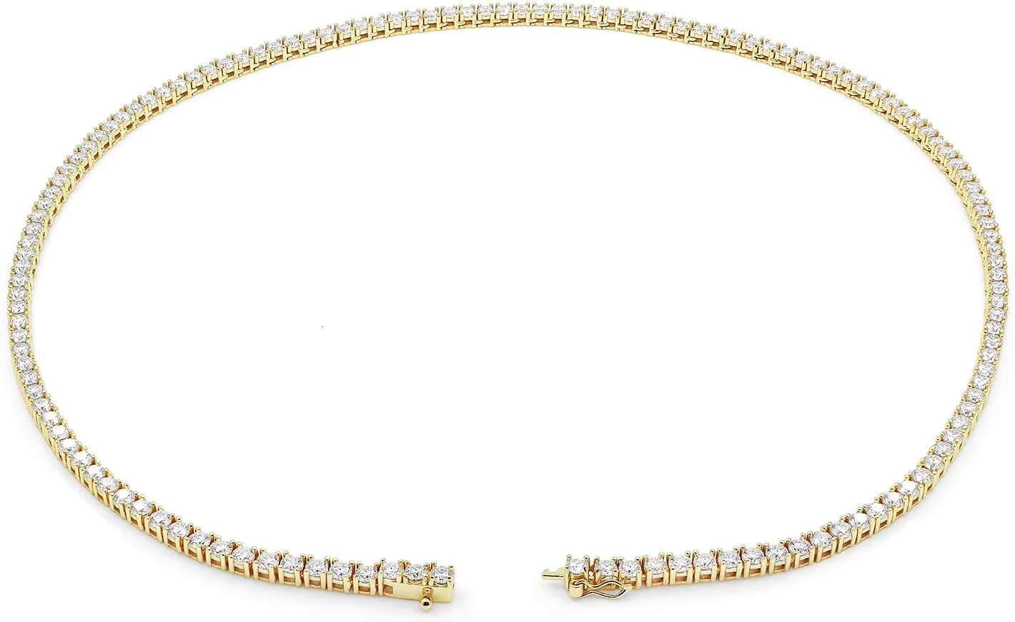 Custom VVS Tennis Chain for Hiphop Moissanite Diamond in S925 Sterling Silver Bling Moissanite Tennis Chain