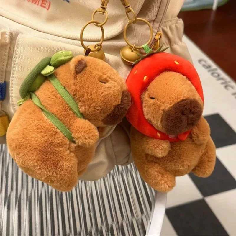 Capybara plush keychain cute bag pendant creative slack animal keychain Kawaii stuffed doll keychain birthday gift 2024 trend W250411